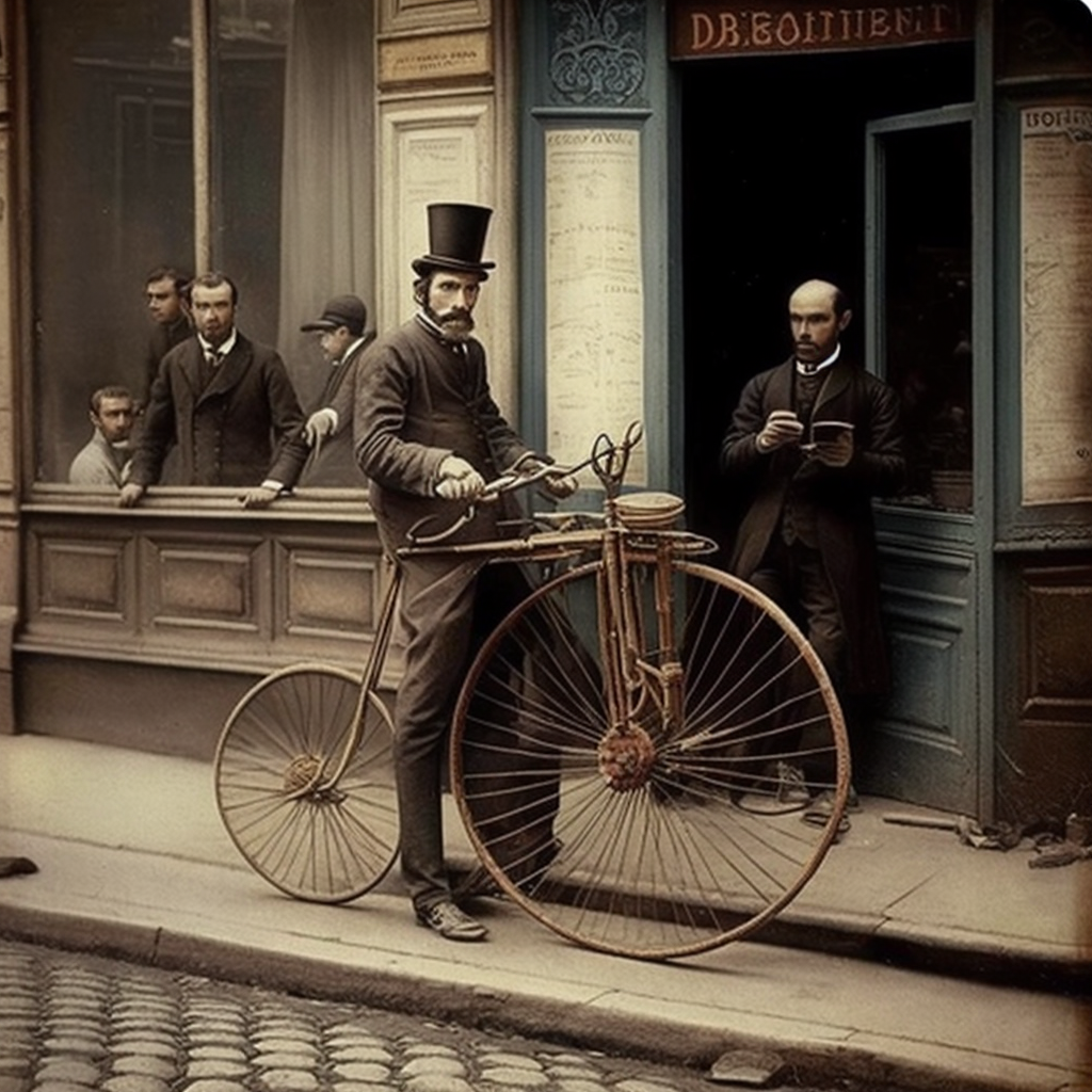 первый велосипед на улицах Парижа
